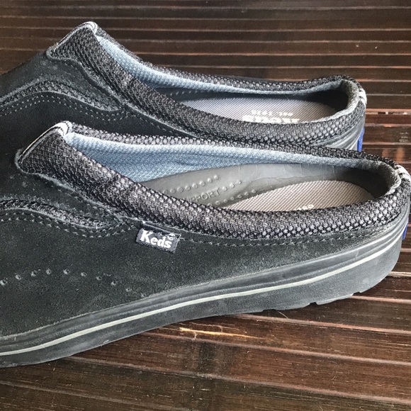 🚨B2G1 KEDS Black White Suede Slip On Flats - Picture 4 of 13